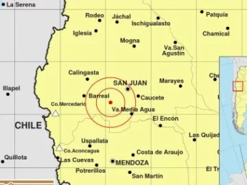 Un temblor de 3,4° sacudió la tarde sanjuanina Un temblor de 3,4° sacudió la tarde sanjuanina
