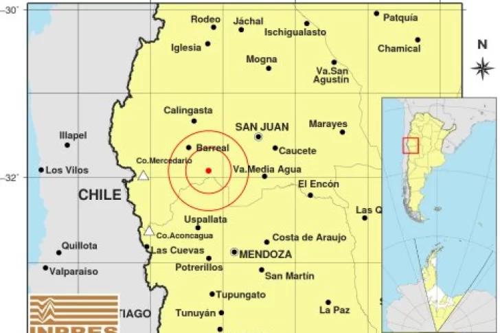 Un sismo de 4 grados sorprendió a los sanjuaninos en la noche del martes