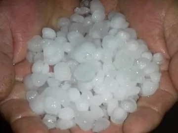 Cayó granizo en varias zonas de San Juan Cayó granizo en varias zonas de San Juan