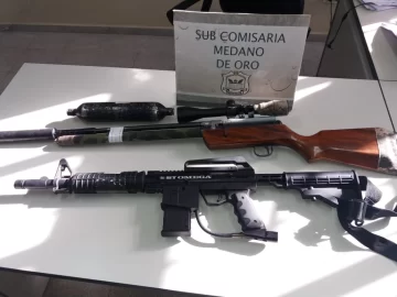 Secuestraron dos fusiles de aire comprimido a tres sujetos de Pocito Secuestraron dos fusiles de aire comprimido a tres sujetos de Pocito