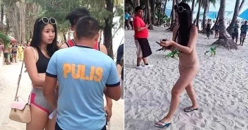 Detuvieron a una mujer por la microbikini que llevaba puesta Detuvieron a una mujer por la microbikini que llevaba puesta