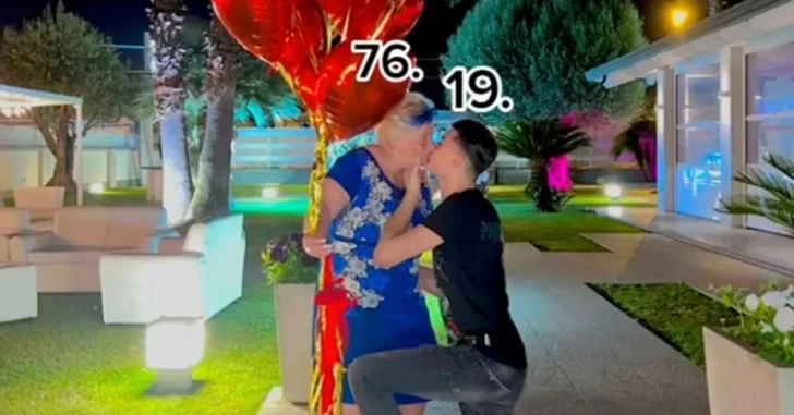 Un joven de 19 años le propuso matrimonio a su novia de 76 y se volvió viral Un joven de 19 años le propuso matrimonio a su novia de 76 y se volvió viral