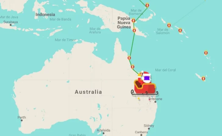 Seguí el recorrido de Papá Noel desde Google Maps Seguí el recorrido de Papá Noel desde Google Maps