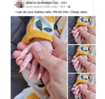 Una mamá le hizo la manicura a su beba y le llovieron las críticas Una mamá le hizo la manicura a su beba y le llovieron las críticas