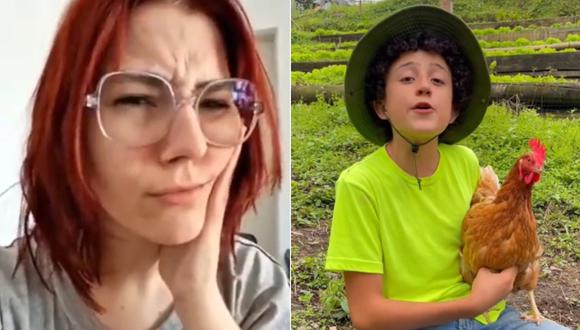 La épica respuesta de un niño granjero a una vegana que lo criticó por criar gallinas