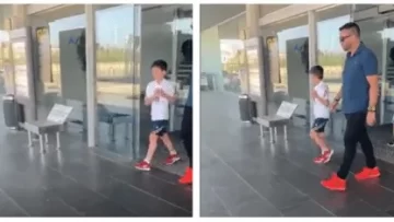 El curioso gesto de Thiago Messi al llegar a Barcelona que se volvió viral