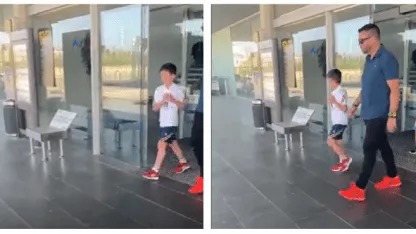 El curioso gesto de Thiago Messi al llegar a Barcelona que se volvió viral