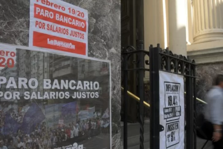 La Bancaria aseguró que el paro tuvo una adhesión de 95%