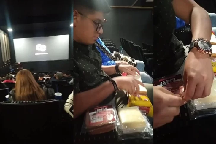 Se preparó unos sánguches de jamón y queso en el cine para ahorrar plata y se hizo viral