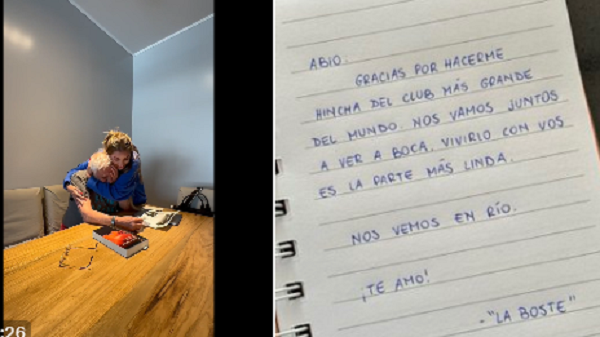 Conmovedor: sorprendió a su abuelo con una invitación para ir a ver a Boca en la final de Libertadores Conmovedor: sorprendió a su abuelo con una invitación para ir a ver a Boca en la final de Libertadores