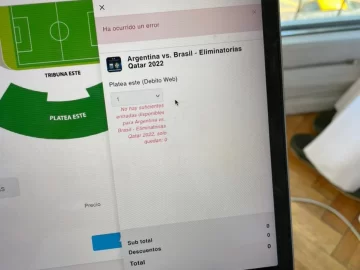 En minutos se agotaron las entradas online para el partido de Argentina y Brasil En minutos se agotaron las entradas online para el partido de Argentina y Brasil