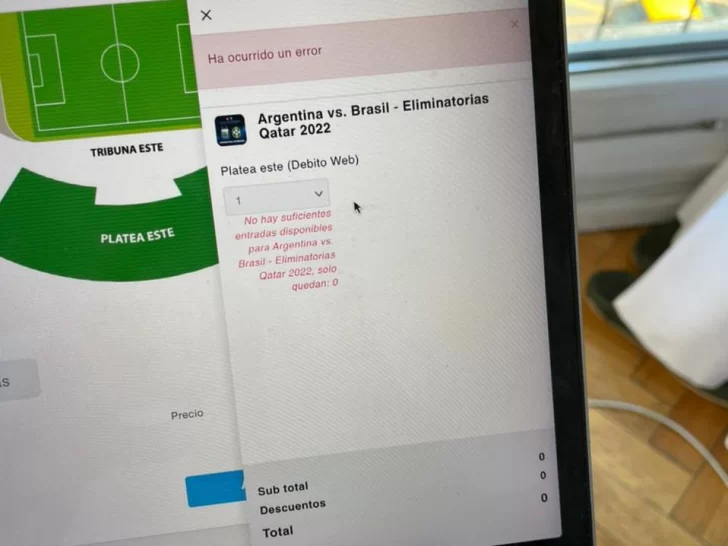 En minutos se agotaron las entradas online para el partido de Argentina y Brasil En minutos se agotaron las entradas online para el partido de Argentina y Brasil