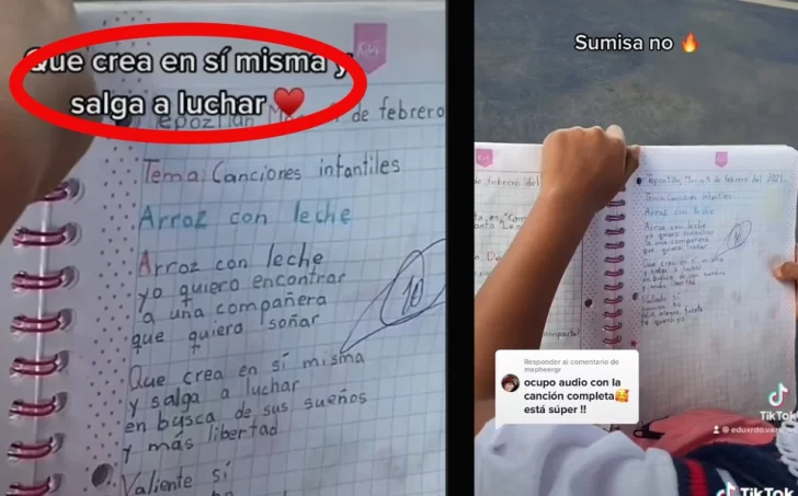 Estudiantes de primaria cantan el ‘Arroz con leche’ en versión feminista: “Sumisa no”
