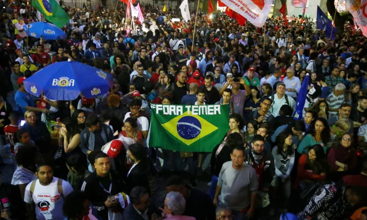 Miles de brasileños reclamaron en las calles contra el Gobierno de Temer Miles de brasileños reclamaron en las calles contra el Gobierno de Temer