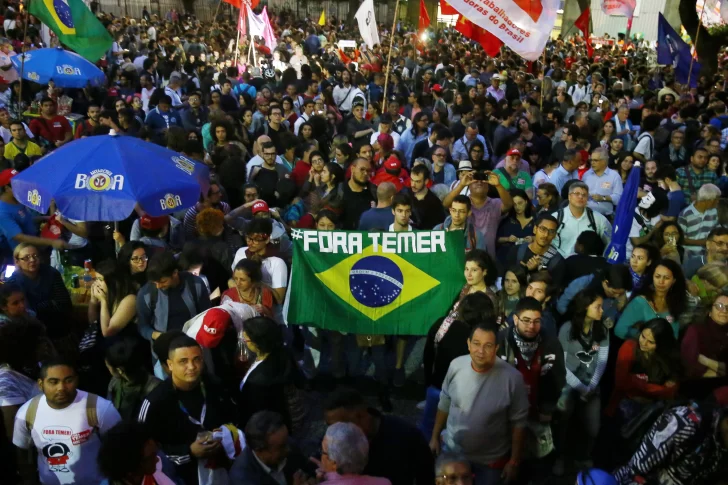 Miles de brasileños reclamaron en las calles contra el Gobierno de Temer