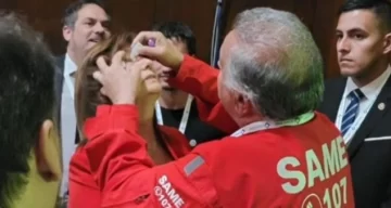 Qué le pasó a Bullrich en un ojo durante el debate: recibió atención médica