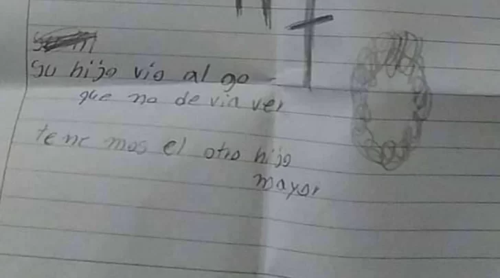 “Lo siento, su hijo vio algo que no debía ver”: una madre encontró a su hijo de dos años muerto junto a una macabra carta “Lo siento, su hijo vio algo que no debía ver”: una madre encontró a su hijo de dos años muerto junto a una macabra carta
