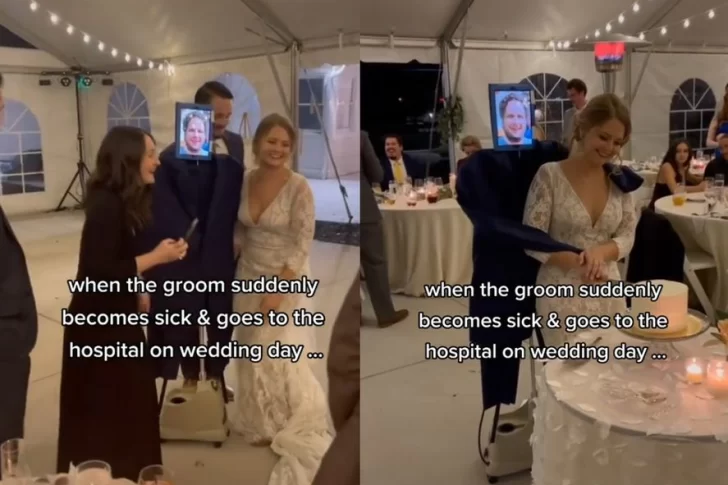 Se intoxicó el día de la boda y la novia lo cambió por un maniquí