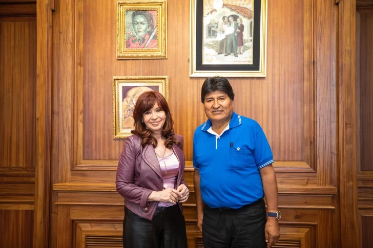 Cristina Kirchner recibió a Evo Morales y criticó las “maniobras del Partido Judicial”