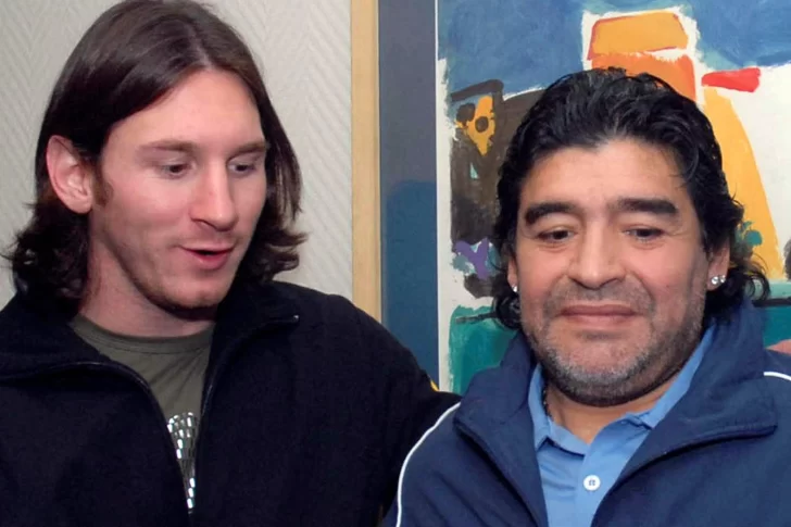 Lio, siempre junto a Maradona