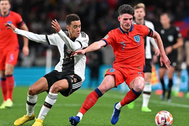 Festival de goles entre Inglaterra y Alemania