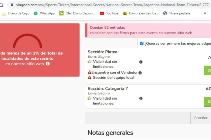 Argentina-Brasil: preocupa que se vendan entradas truchas para el partido
