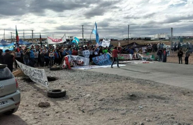 Una protesta frena la producción en Vaca Muerta