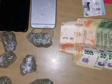 Caen con droga y plata