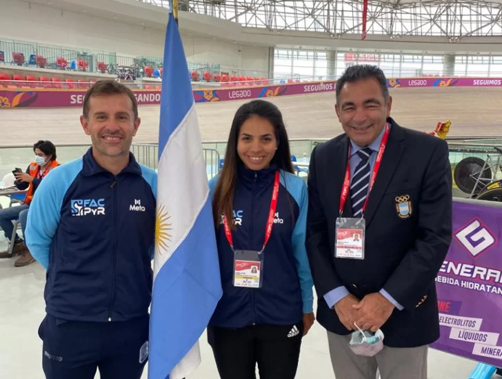 Maribel Aguirre fue la abanderada argentina