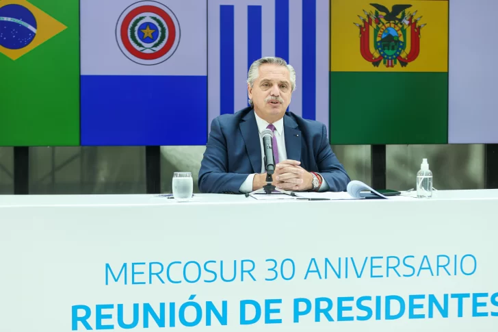 Mercosur: fuerte cruce de Alberto y el presidente uruguayo