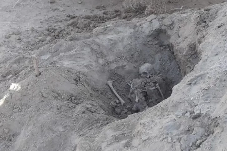 Creen que los restos humanos hallados en el Dique de Ullum son del año 1200