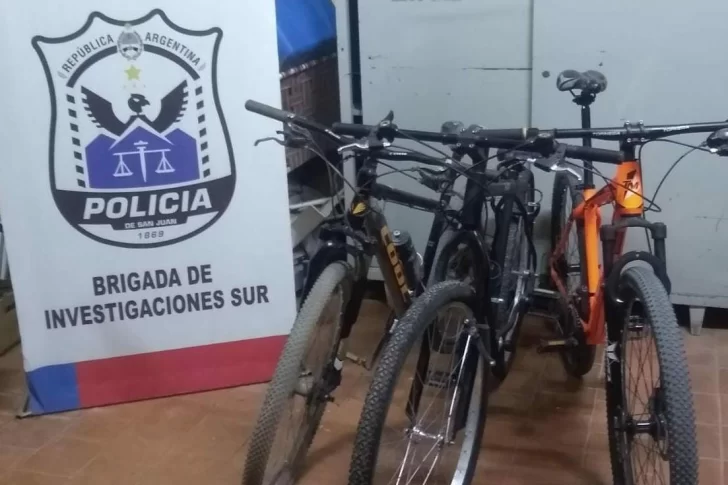 Recuperan 3 bicicletas robadas