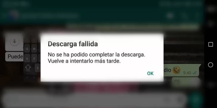 Whatsapp: cómo solucionar el error “descarga fallida” Whatsapp: cómo solucionar el error “descarga fallida”