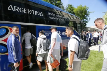 Messi y la Selección ya están en el estadio a la espera de Islandia Messi y la Selección ya están en el estadio a la espera de Islandia