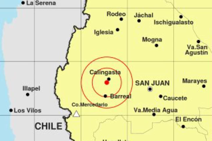 Un sismo de 4 grados tuvo a Calingasta como epicentro