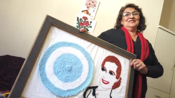 Fanny, la abuela peronista que bordó un retrato de Evita Fanny, la abuela peronista que bordó un retrato de Evita
