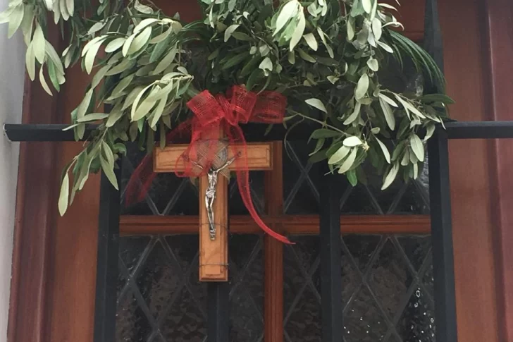 Domingo de Ramos sin fieles en la Catedral y olivos en las puertas de las casas