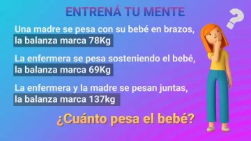 “¿Cuánto pesa el bebé?”, el problema matemático que generó polémica “¿Cuánto pesa el bebé?”, el problema matemático que generó polémica