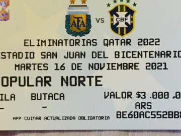 Detectaron entradas truchas para ver Argentina-Brasil en el Bicentenario Detectaron entradas truchas para ver Argentina-Brasil en el Bicentenario