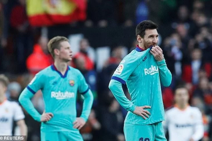 El Barcelona de Messi cayó frente al Valencia