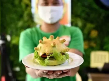 “Coronaburger”: la hamburguesa con forma de coronavirus que es sensación en las redes