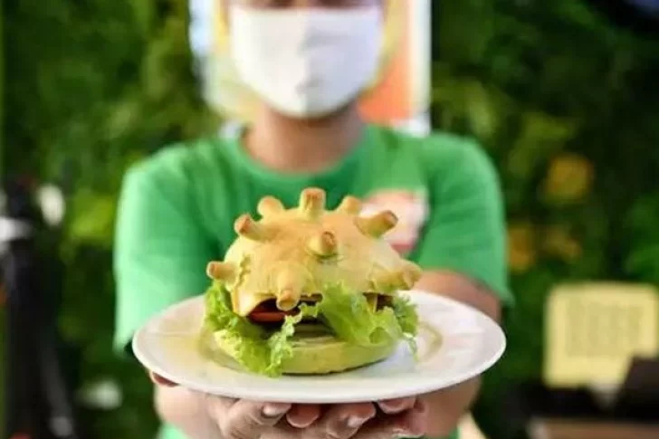 “Coronaburger”: la hamburguesa con forma de coronavirus que es sensación en las redes