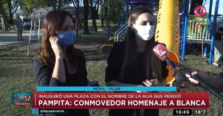 Pampita inauguró una plaza en honor a su hija Blanca Pampita inauguró una plaza en honor a su hija Blanca