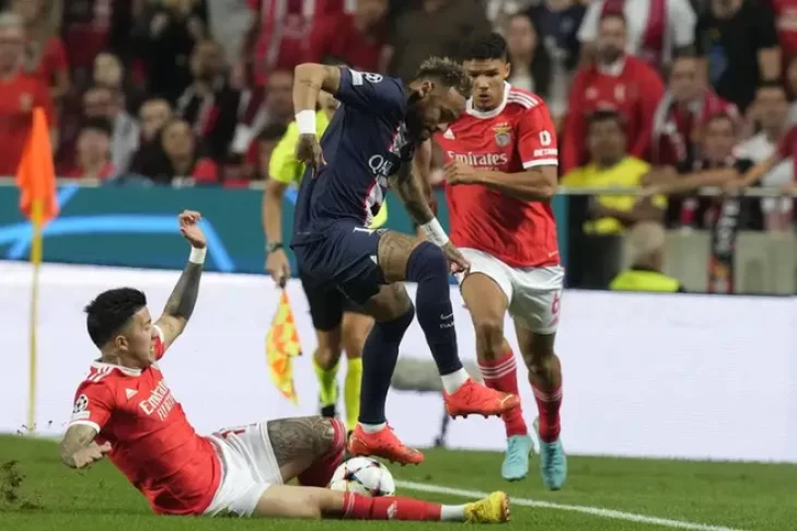 Sin Messi, el PSG empató con el Benfica de Otamendi y Fernández