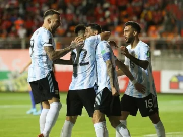 Con goles de Di María y Martínez, Argentina le ganó a Chile Con goles de Di María y Martínez, Argentina le ganó a Chile