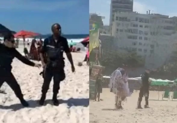 Hinchas de Talleres armaron un asado en la playa y la Policía les disparó para disuadirlos Hinchas de Talleres armaron un asado en la playa y la Policía les disparó para disuadirlos