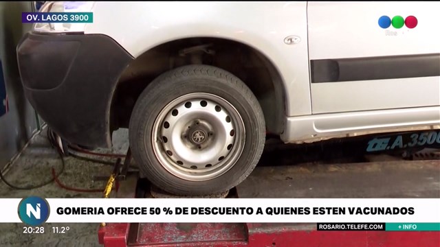 Una gomería ofrece descuentos del 50 por ciento a los jóvenes que estén vacunados Una gomería ofrece descuentos del 50 por ciento a los jóvenes que estén vacunados