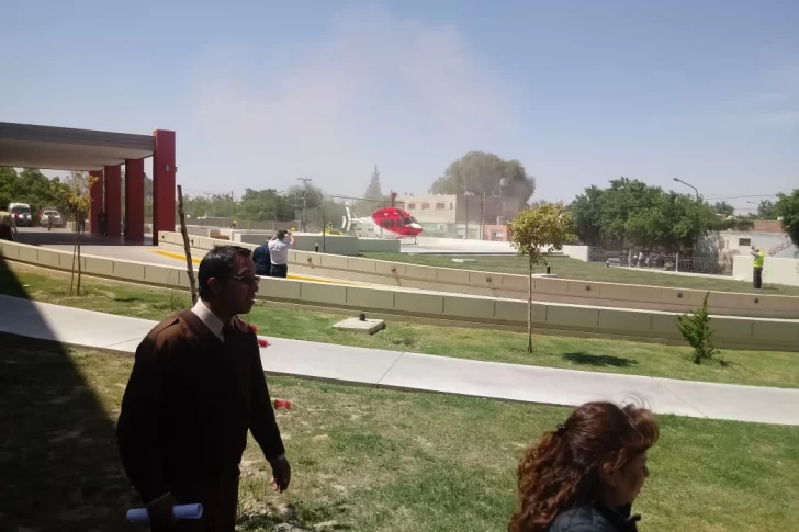 Se accidentó en Iglesia y fue trasladado en helicóptero por una herida en su pierna