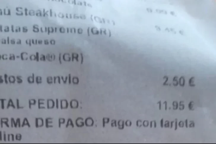 Indignación por el insólito pedido de un cliente al delivery que le llevó la comida