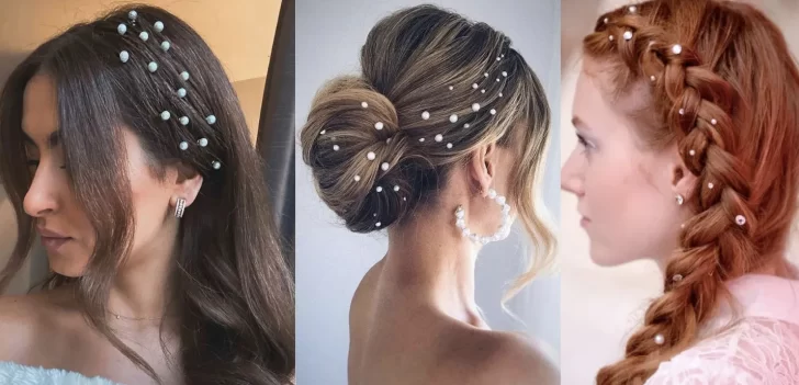 Perlas en el cabello, la nueva moda que siempre queda bien Perlas en el cabello, la nueva moda que siempre queda bien